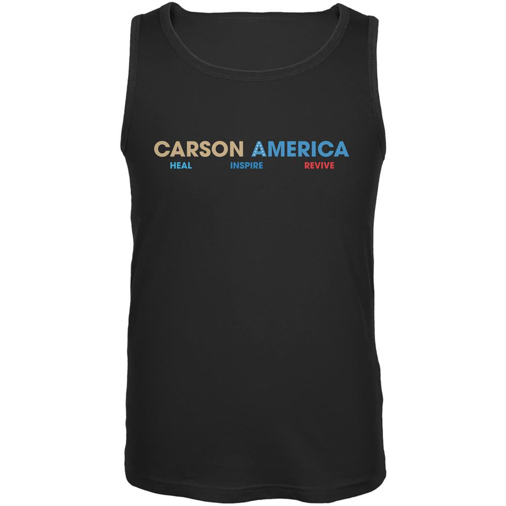 Election 2016 Ben Carson Heal Inspire Revive Black Adult Tank Top Men's Tank Tops Old Glory 2XL Black 