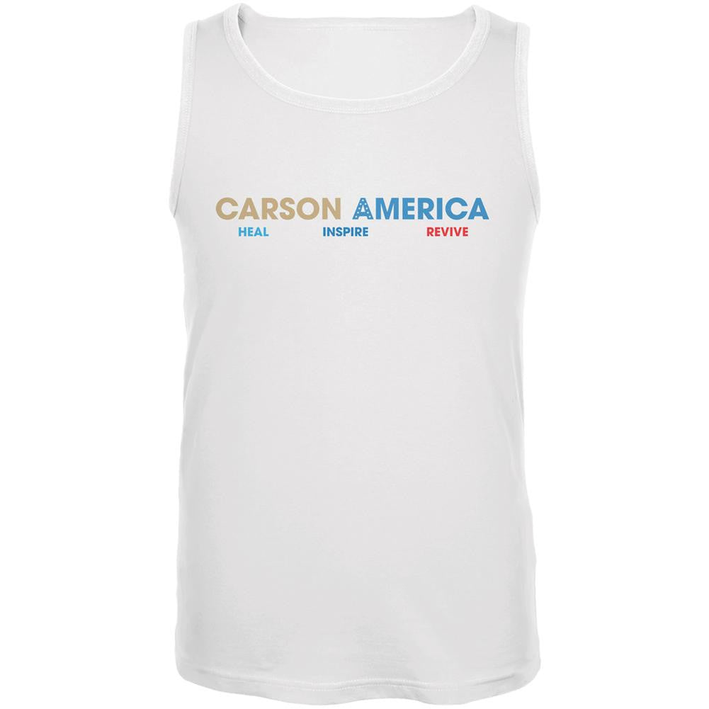 Election 2016 Ben Carson Heal Inspire Revive White Adult Tank Top Men's Tank Tops Old Glory 2XL White 