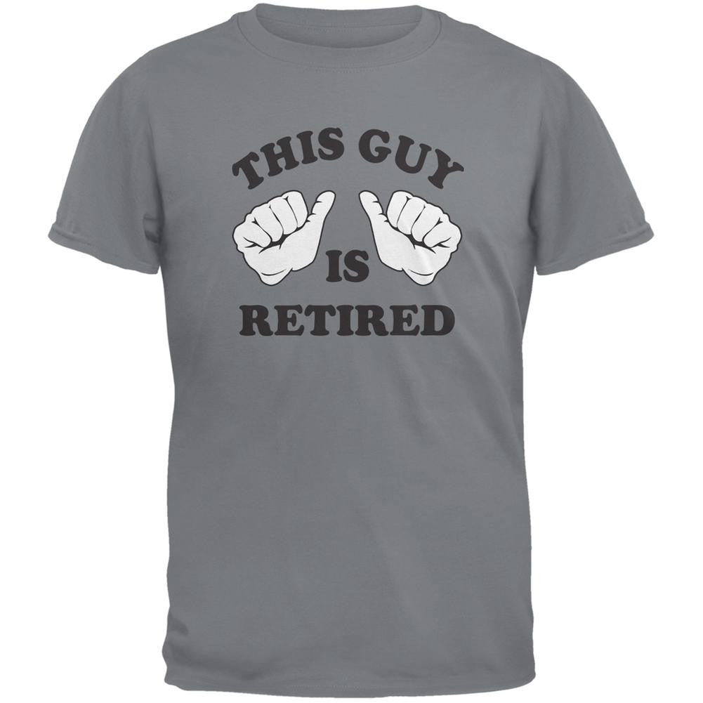 This Guy Is Retired Charcoal Grey Adult T-Shirt Men's T-Shirts Old Glory 2XL Grey 