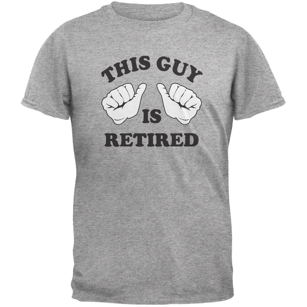 This Guy Is Retired Heather Grey Adult T-Shirt Men's T-Shirts Old Glory 2XL Grey 