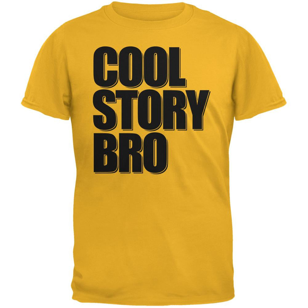 Cool Story Bro Gold Adult T-Shirt Men's T-Shirts Old Glory 2XL Yellow 