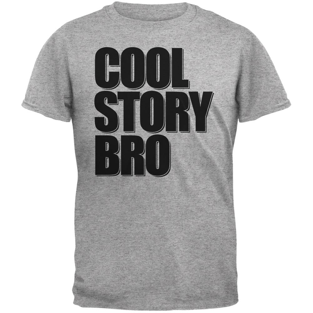 Cool Story Bro Heather Grey Adult T-Shirt Men's T-Shirts Old Glory 2XL Grey 