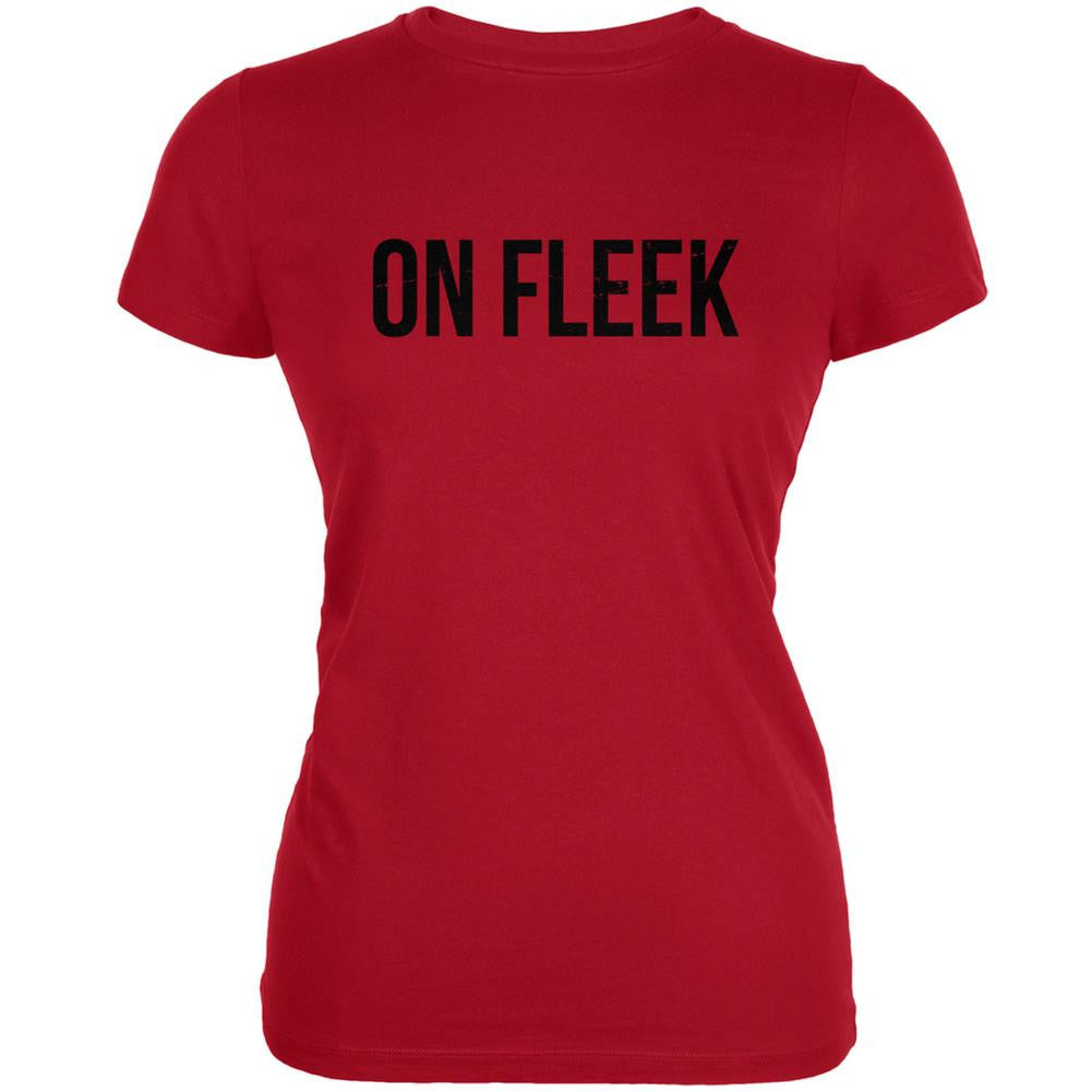 On Fleek Red Juniors Soft T-Shirt Juniors T-Shirts Old Glory 2XL Red 