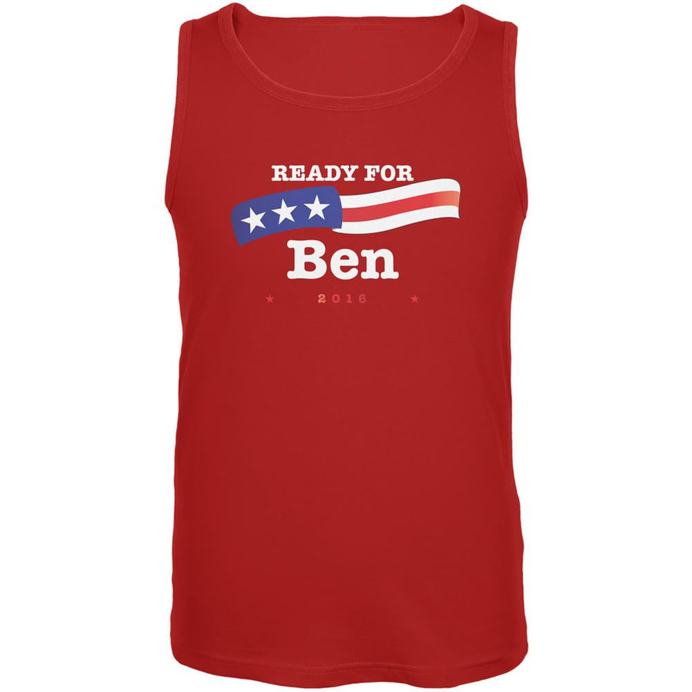 Election 2016 Ben Carson American Flag Red Adult Tank Top Men's Tank Tops Old Glory 2XL Red 