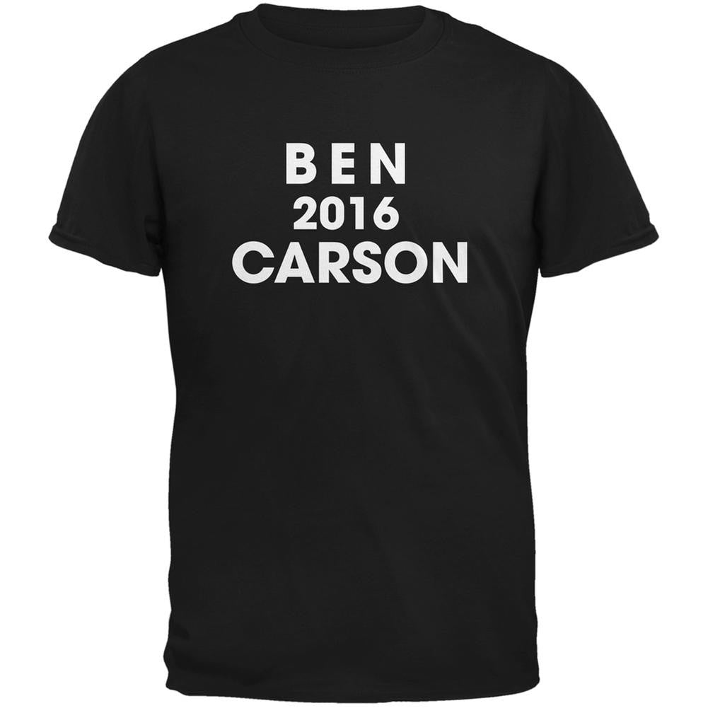 Election 2016 Ben Carson Varsity Black Adult T-Shirt Men's T-Shirts Old Glory 2XL Black 