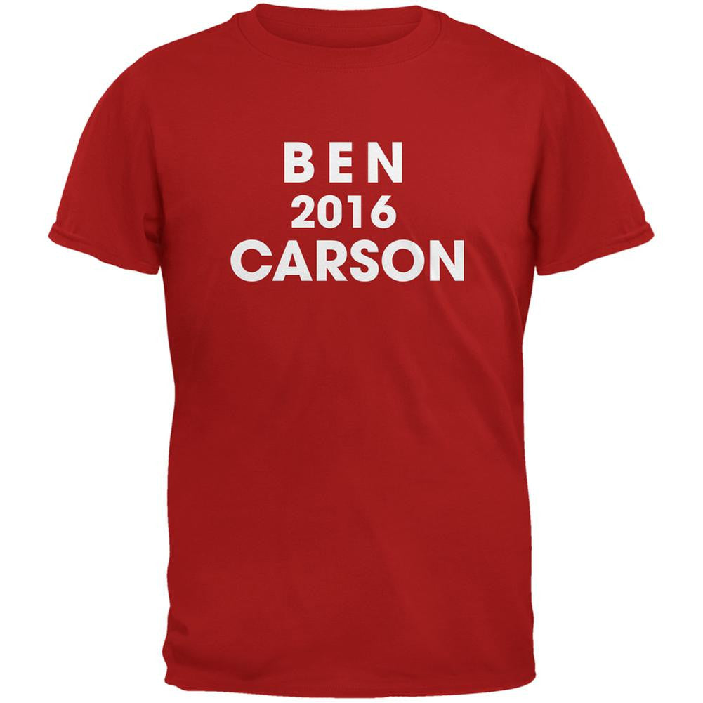 Election 2016 Ben Carson Varsity Red Adult T-Shirt Men's T-Shirts Old Glory 2XL Red 