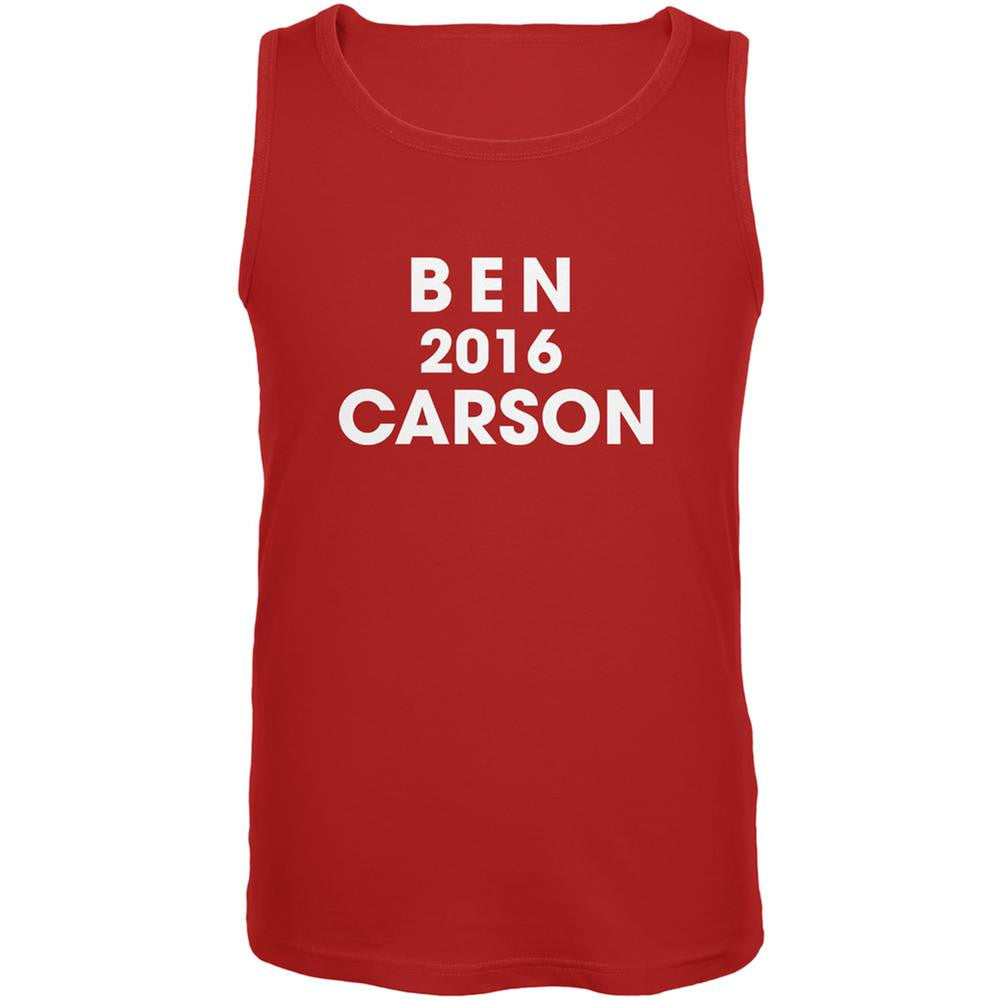 Election 2016 Ben Carson Varsity Red Adult Tank Top Men's Tank Tops Old Glory 2XL Red 