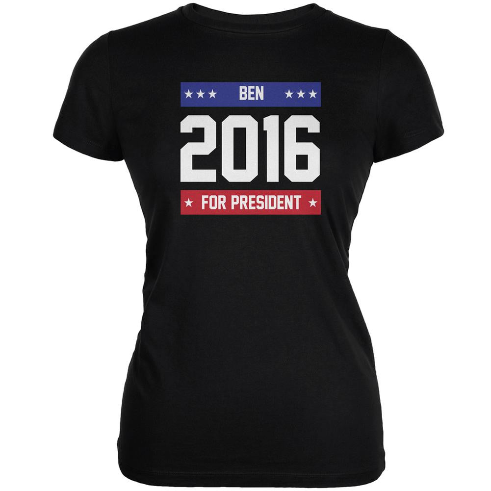 Election 2016 Ben for President 2016 Black Juniors Soft T-Shirt Juniors T-Shirts Old Glory 2XL Black 