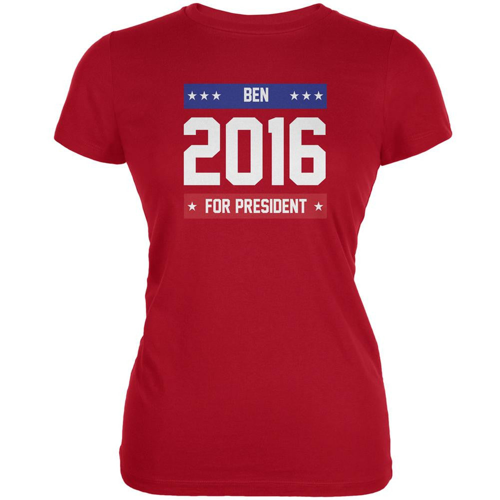 Election 2016 Ben for President 2016 Red Juniors Soft T-Shirt Juniors T-Shirts Old Glory 2XL Red 