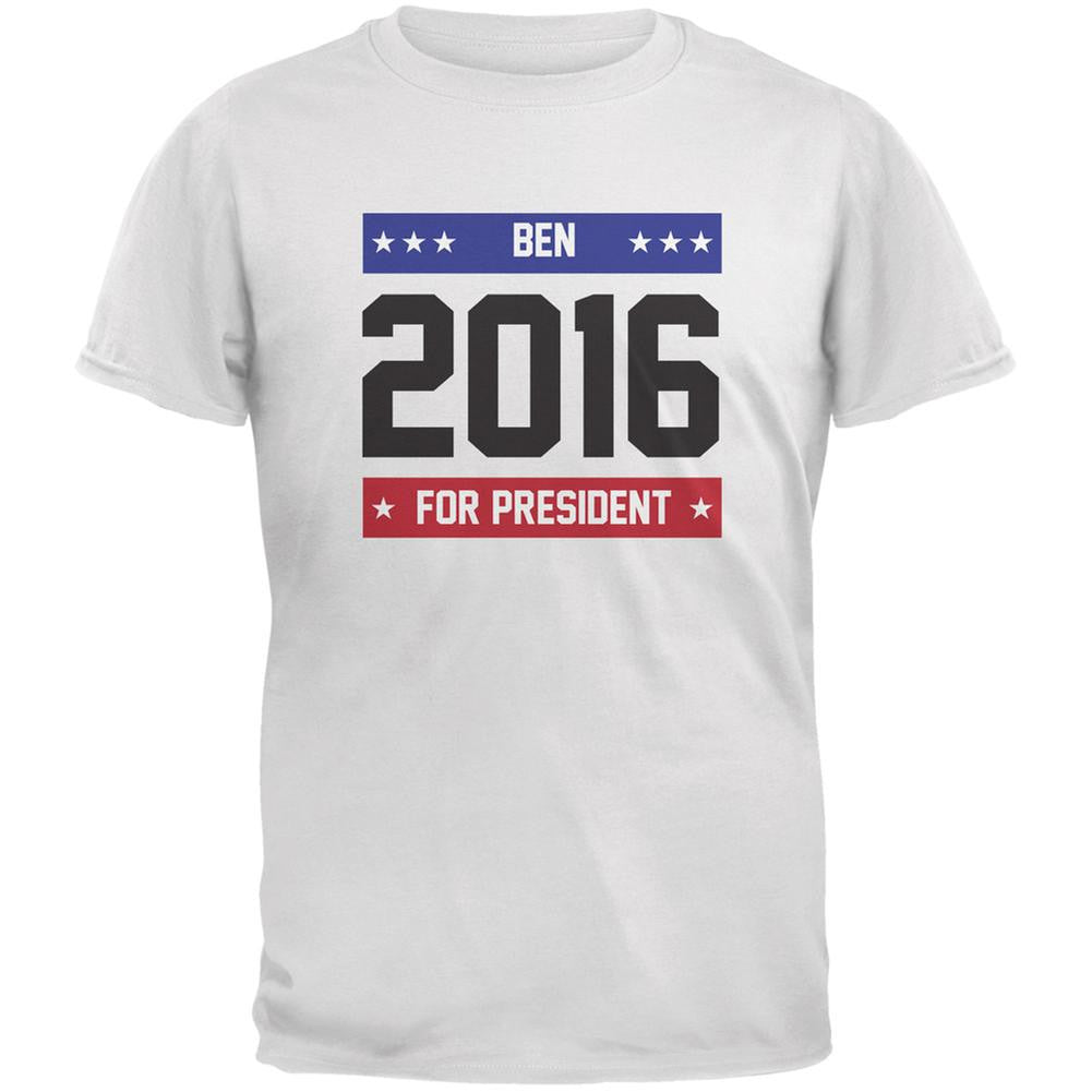 Election 2016 Ben for President 2016 White Adult T-Shirt Men's T-Shirts Old Glory 2XL White 