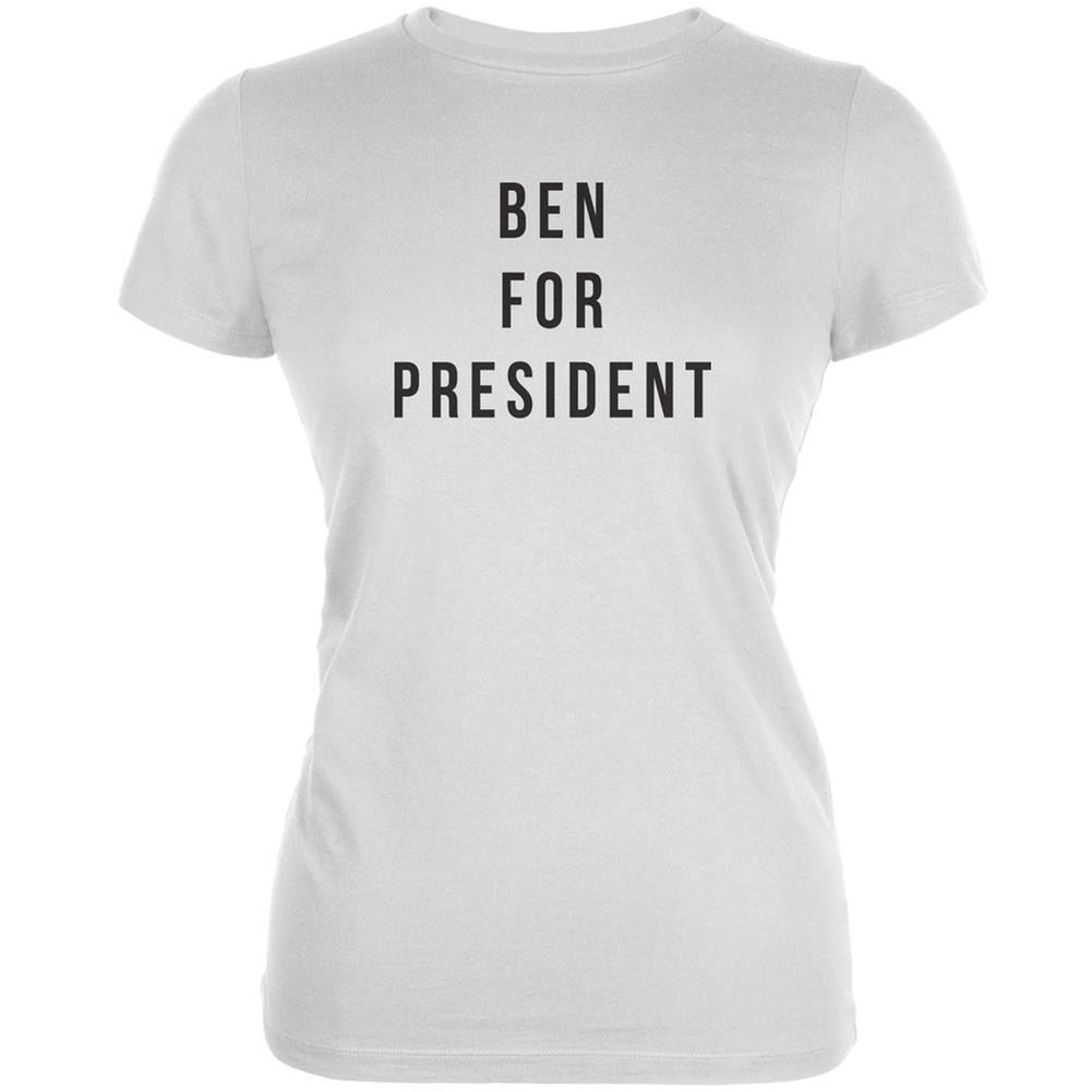 Election 2016 Ben For President White Juniors Soft T-Shirt Juniors T-Shirts Old Glory 2XL White 