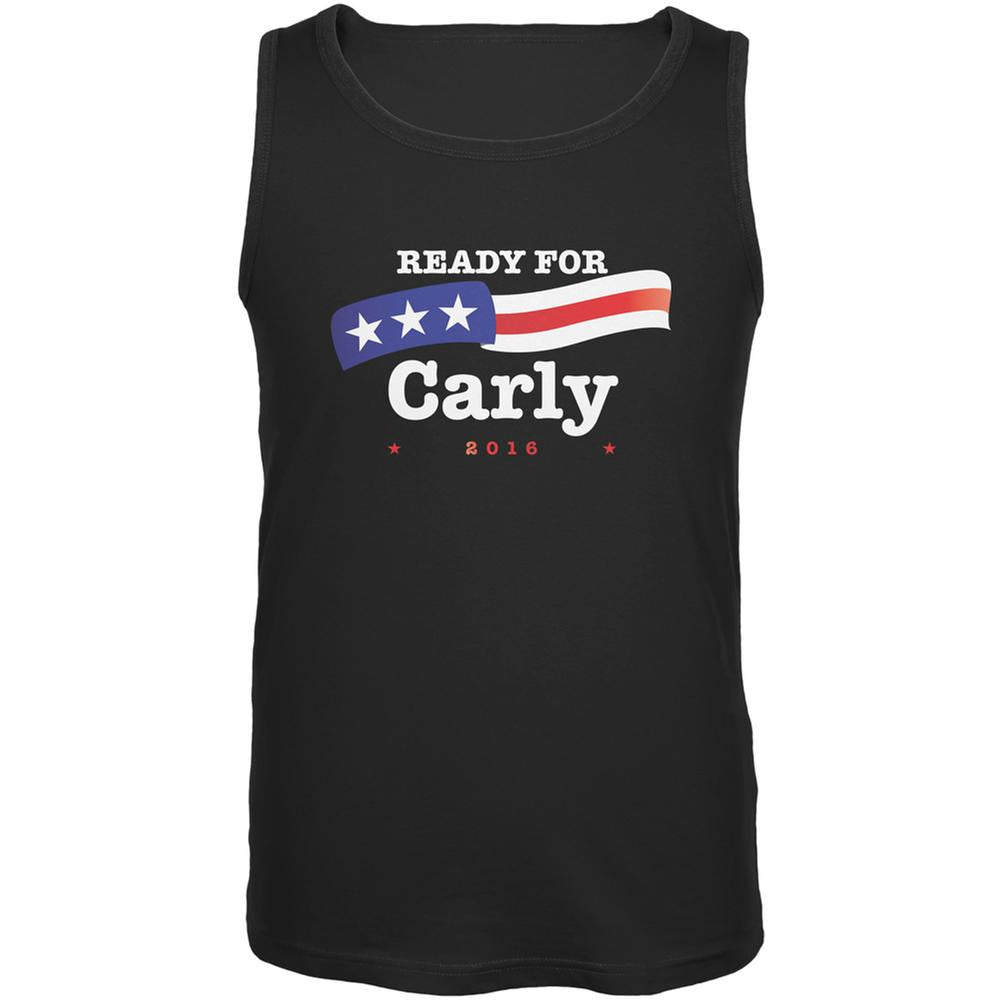 Election 2016 Carly Fiorina American Flag Black Adult Tank Top Men's Tank Tops Old Glory 2XL Black 