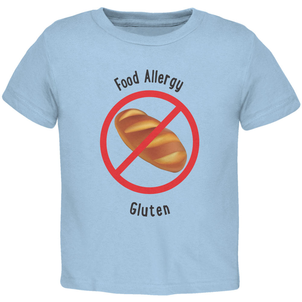 Food Allergy Gluten Kids Light Blue Toddler T-Shirt Toddler T-Shirts Old Glory 2T Light Blue 