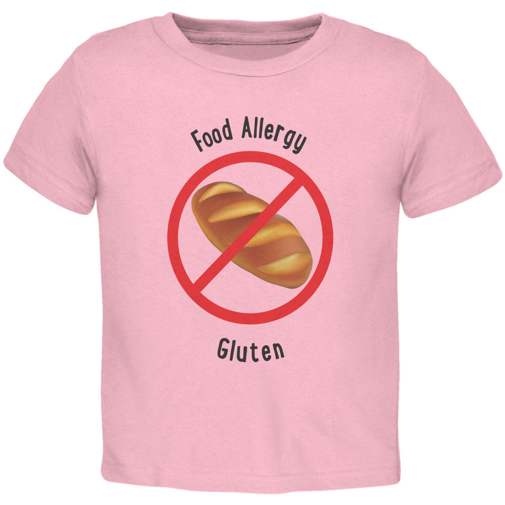 Food Allergy Gluten Kids Light Pink Toddler T-Shirt Toddler T-Shirts Old Glory 2T Light Pink 