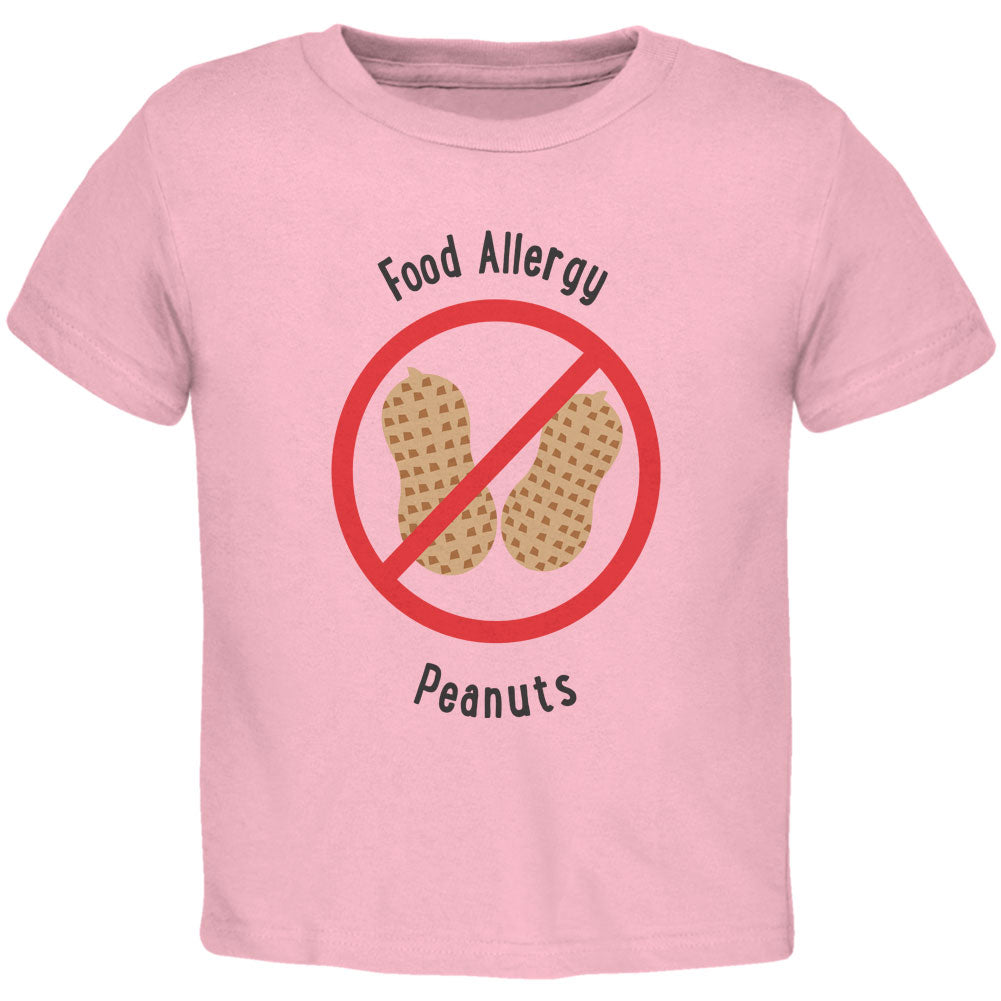 Food Allergy Peanuts Kids Light Pink Toddler T-Shirt Toddler T-Shirts Old Glory 2T Light Pink 