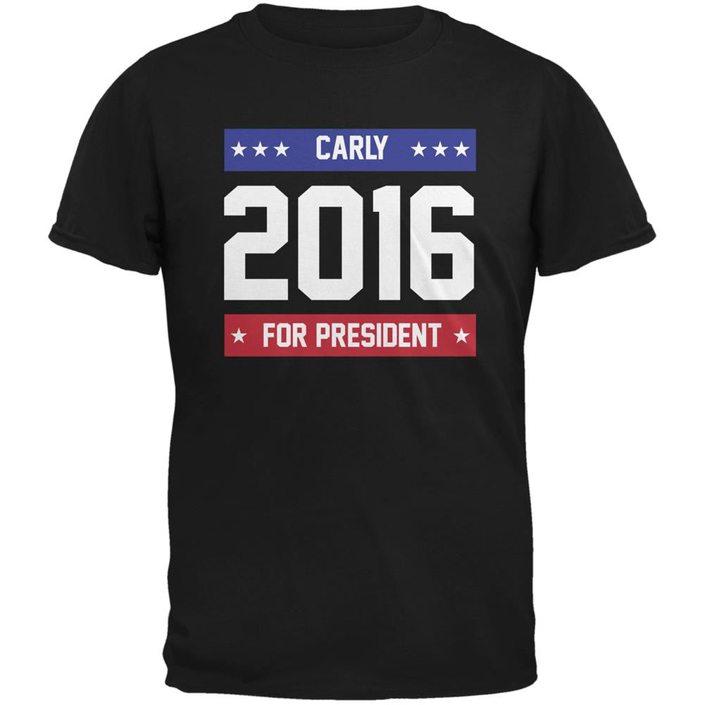 Election 2016 Carly for President 2016 Black Adult T-Shirt Men's T-Shirts Old Glory 2XL Black 