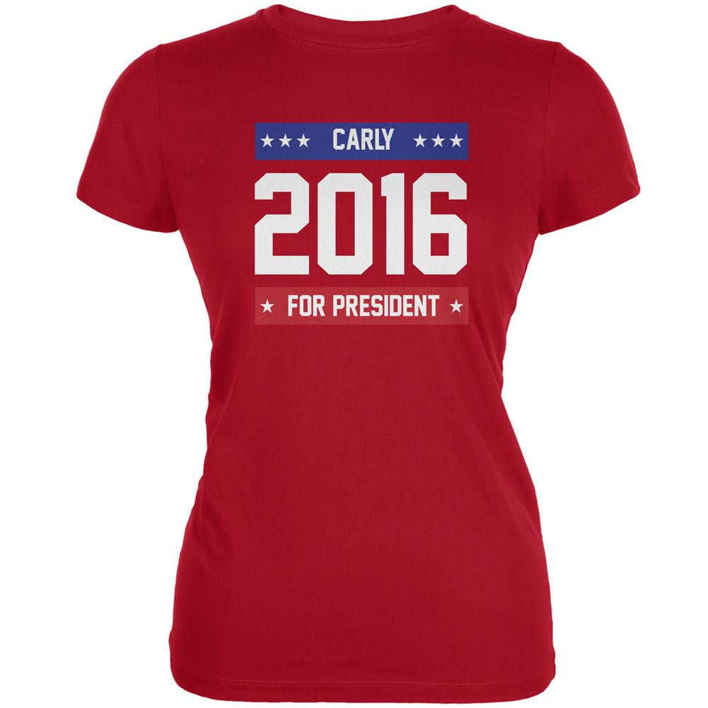 Election 2016 Carly for President 2016 Red Juniors Soft T-Shirt Juniors T-Shirts Old Glory 2XL Red 