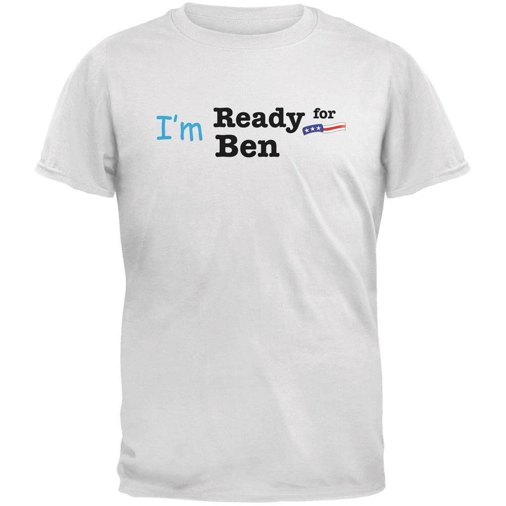 Election 2016 I'm Ready For Ben Carson White Adult T-Shirt Men's T-Shirts Old Glory 2XL White 