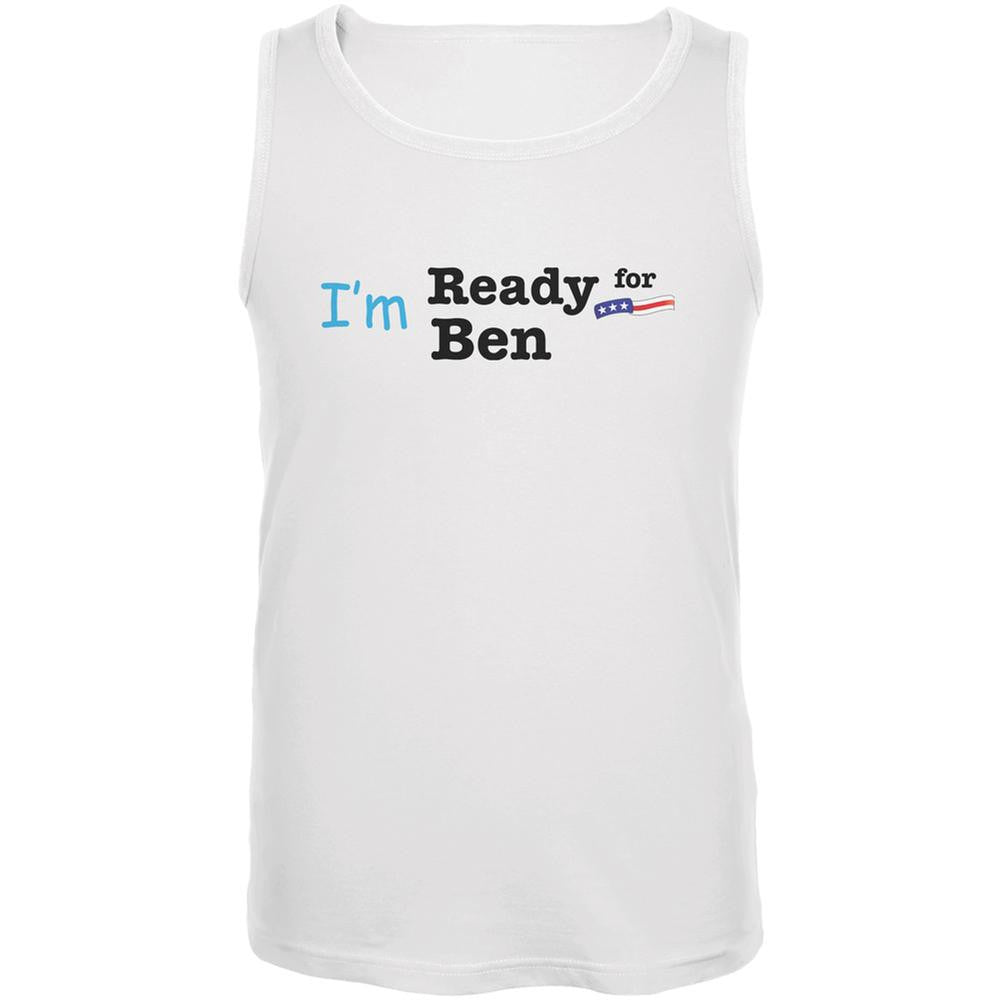 Election 2016 I'm Ready For Ben Carson White Adult Tank Top Men's Tank Tops Old Glory 2XL White 