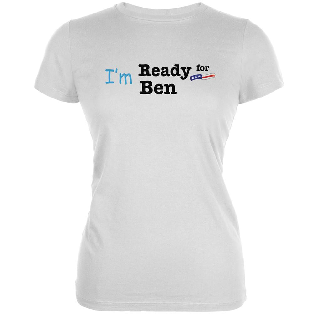 Election 2016 I'm Ready For Ben Carson White Juniors Soft T-Shirt Juniors T-Shirts Old Glory 2XL White 