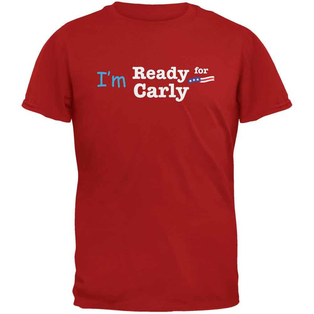 Election 2016 I'm Ready For Carly Fiorina Red Adult T-Shirt Men's T-Shirts Old Glory 2XL Red 