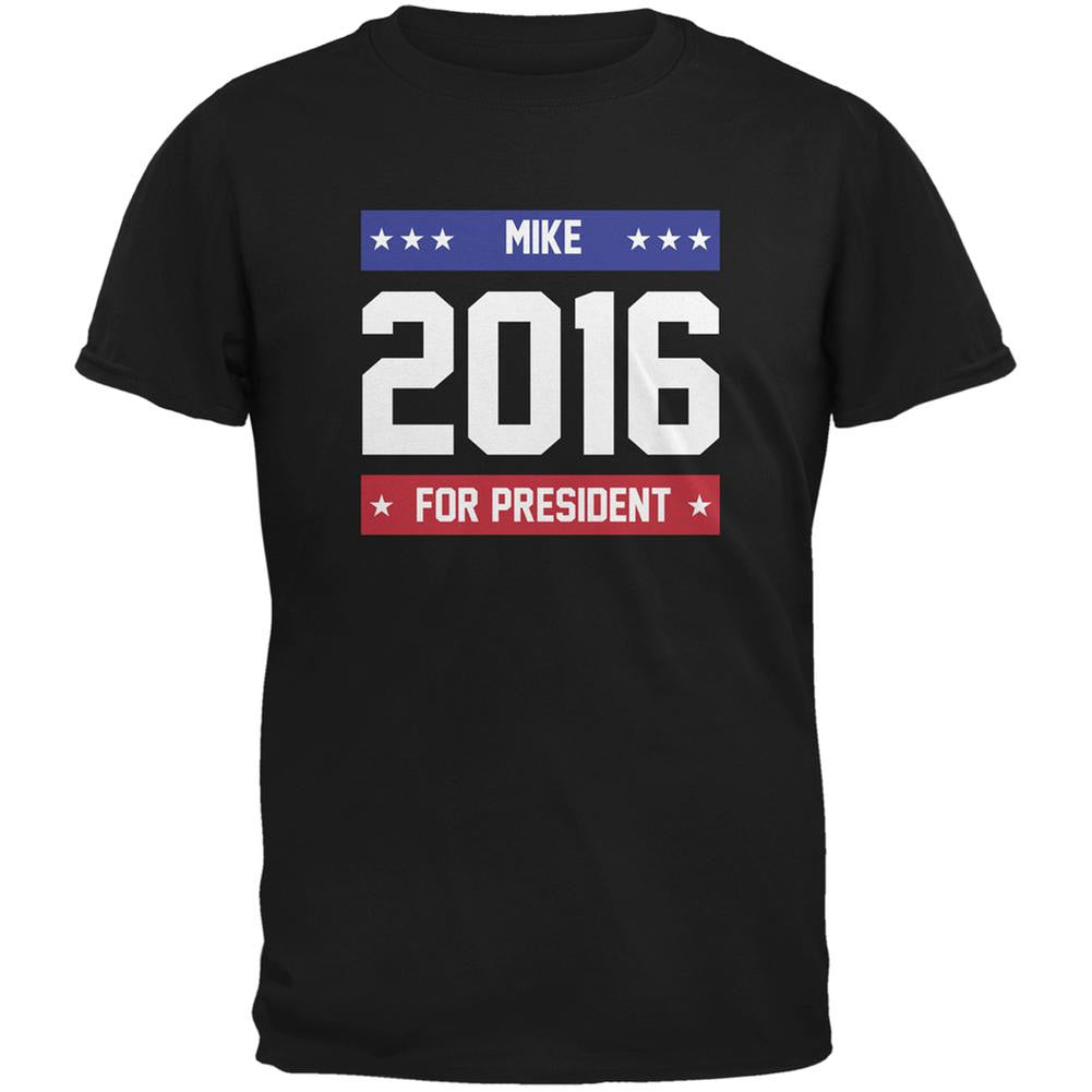 Election 2016 Mike for President 2016 Black Adult T-Shirt Men's T-Shirts Old Glory 2XL Black 