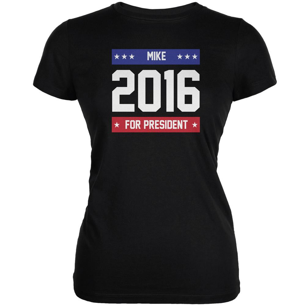 Election 2016 Mike for President 2016 Black Juniors Soft T-Shirt Juniors T-Shirts Old Glory 2XL Black 