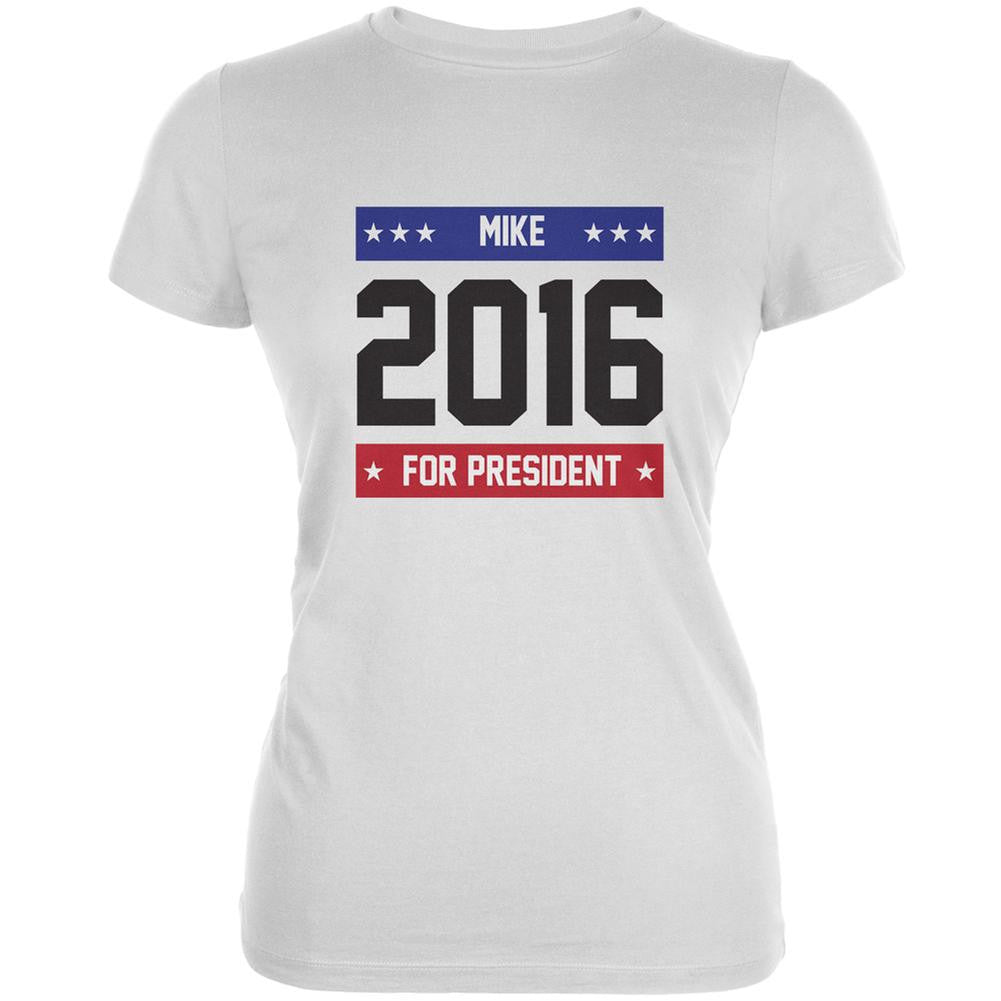 Election 2016 Mike for President 2016 White Juniors Soft T-Shirt Juniors T-Shirts Old Glory 2XL White 