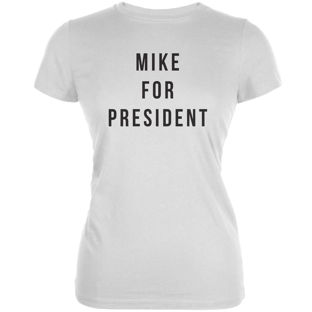 Election 2016 Mike For President White Juniors Soft T-Shirt Juniors T-Shirts Old Glory 2XL White 