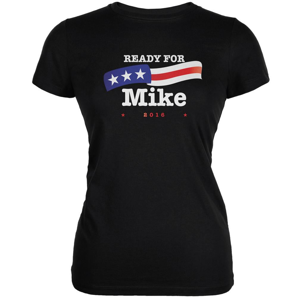 Election 2016 Mike Huckabee American Flag Black Juniors Soft T-Shirt Juniors T-Shirts Old Glory 2XL Black 