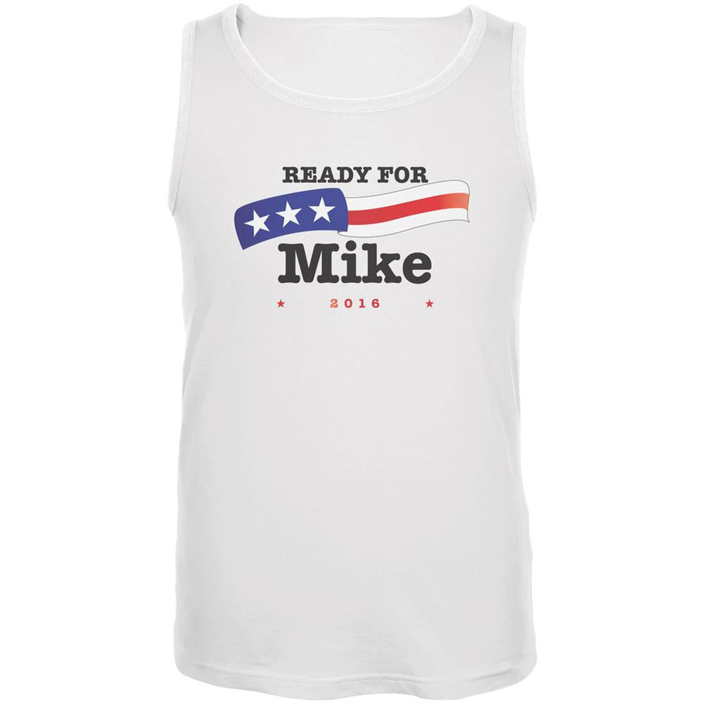 Election 2016 Mike Huckabee American Flag White Adult Tank Top Men's Tank Tops Old Glory 2XL White 