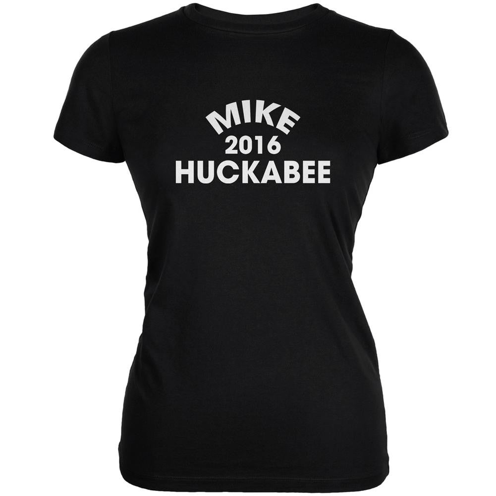 Election 2016 Mike Huckabee Varsity Black Juniors Soft T-Shirt Juniors T-Shirts Old Glory 2XL Black 