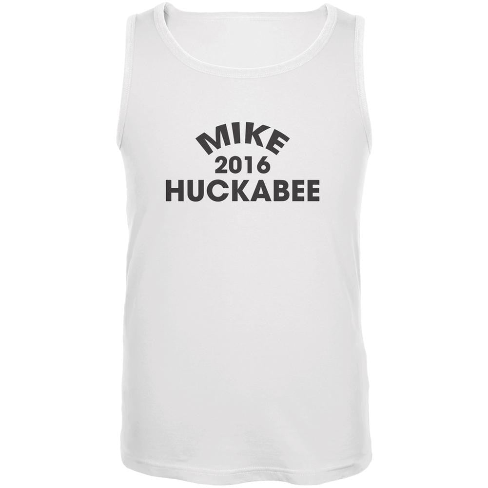 Election 2016 Mike Huckabee Varsity White Adult Tank Top Men's Tank Tops Old Glory 2XL White 