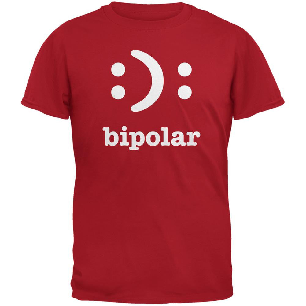 Bipolar Red Adult T-Shirt Men's T-Shirts Old Glory 2XL Red 