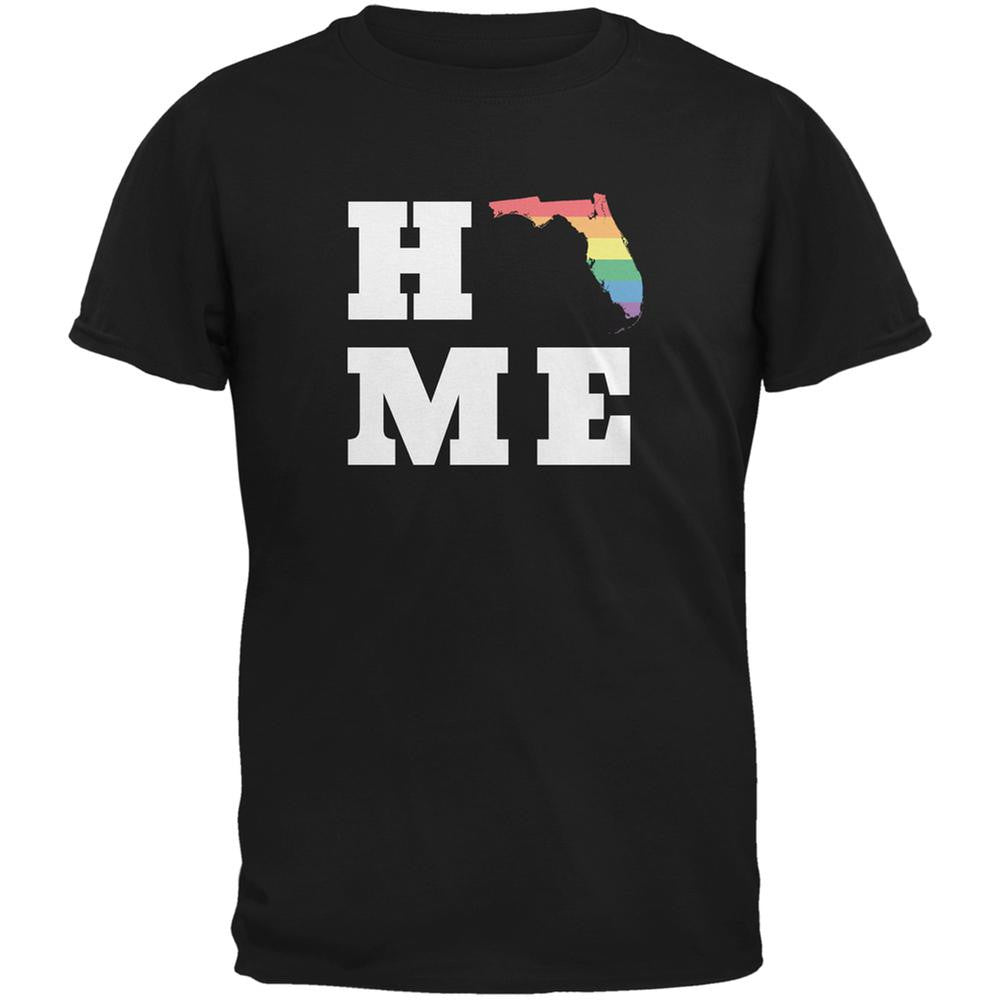 Florida State Home LGBT Black Adult T-Shirt Men's T-Shirts Old Glory 2XL Black 