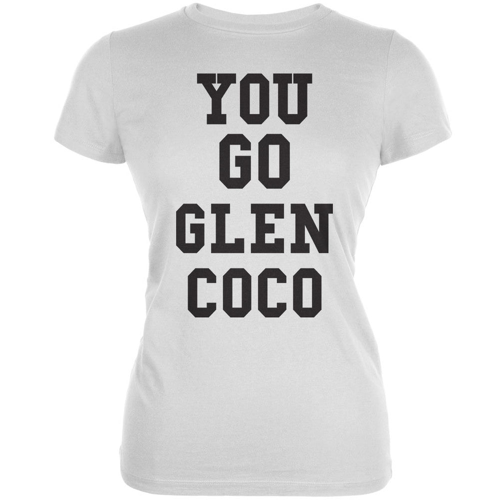 You Go, Glen Coco White Juniors Soft T-Shirt Juniors T-Shirts Old Glory   