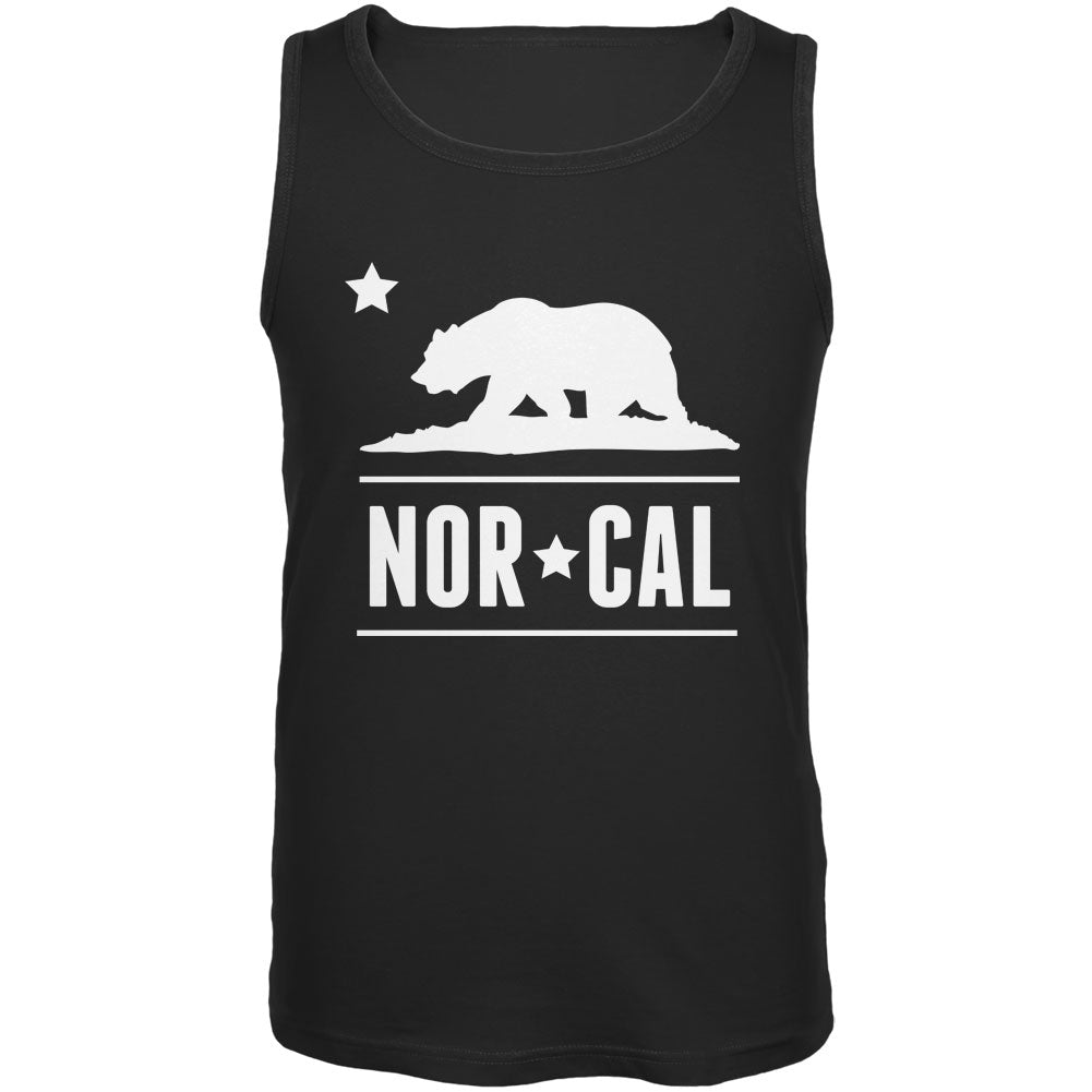 California Republic NorCal Black Adult Tank Top Men's Tank Tops Old Glory 3XL Black 