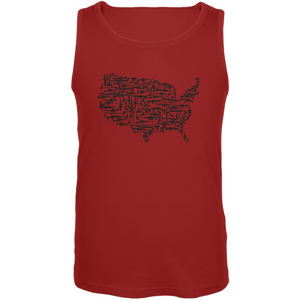 Guns In The US Red Adult Tank Top Men's Tank Tops Old Glory 2XL Red 