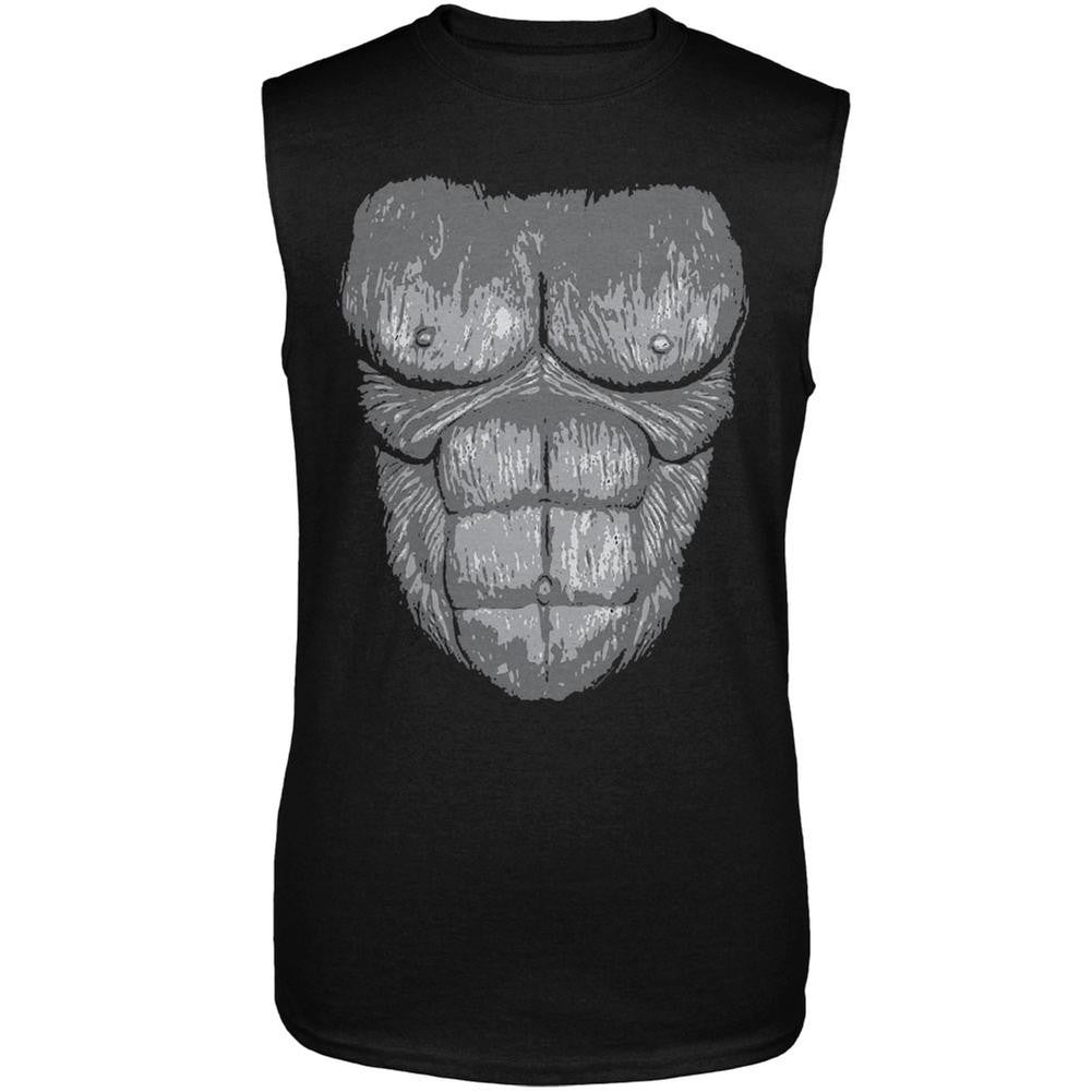 Halloween Gorilla Suit Costume Black Adult Sleeveless Shirt Men's T-Shirts Old Glory 2XL Black 