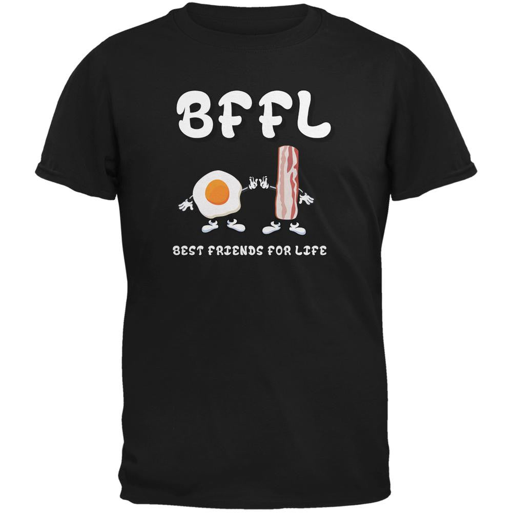 Eggs And Bacon BFFL Black Adult T-Shirt Men's T-Shirts Old Glory 2XL Black 
