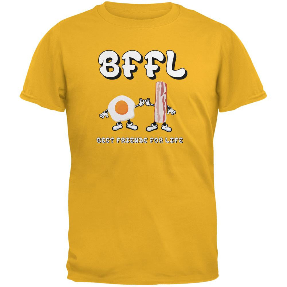 Eggs And Bacon BFFL Gold Adult T-Shirt Men's T-Shirts Old Glory 2XL Yellow 