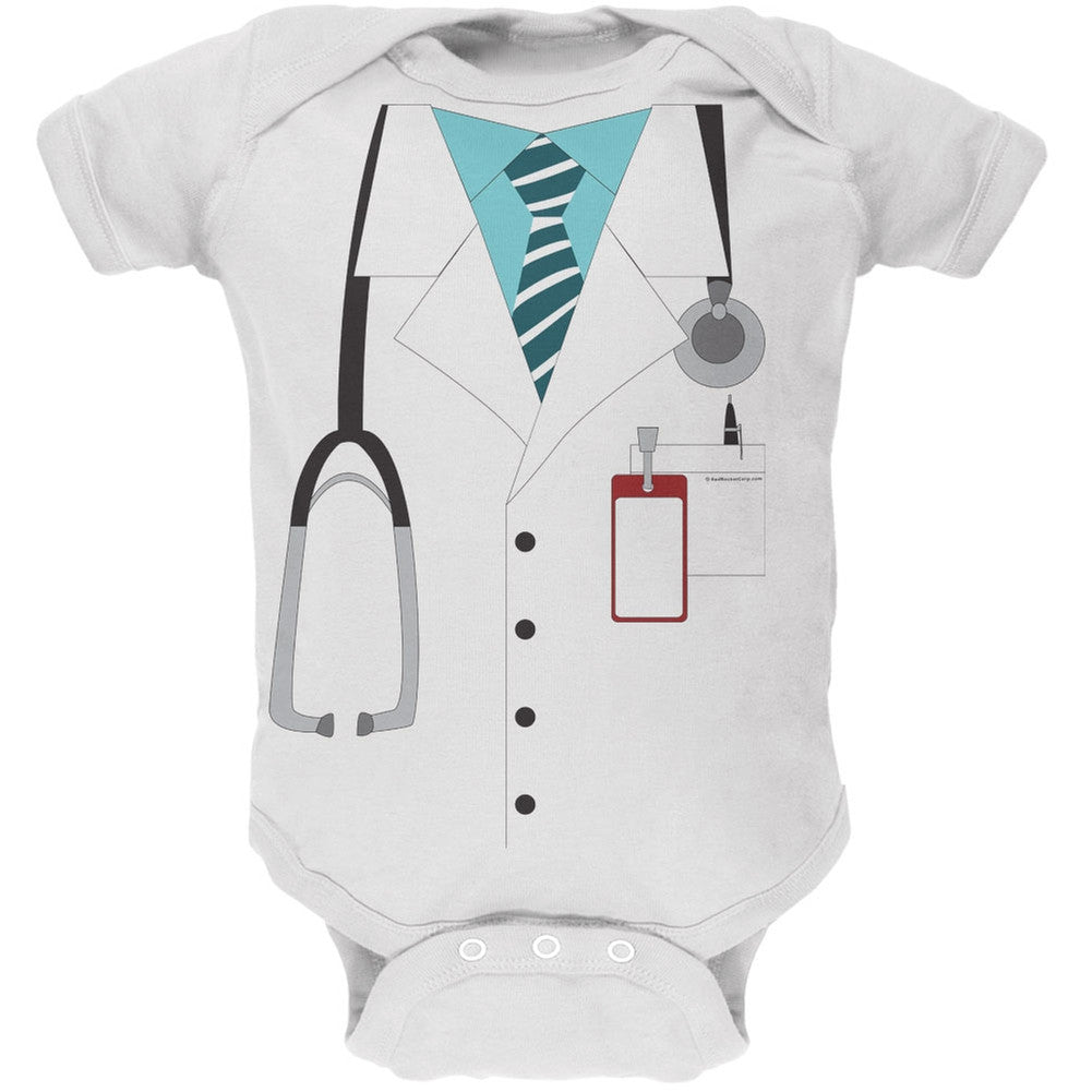 Halloween Doctor Costume White Soft Baby One Piece Baby One Piece Old Glory   