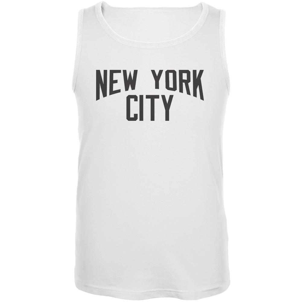 Iconic New York City White Adult Tank Top Men's Tank Tops Old Glory 2XL White 