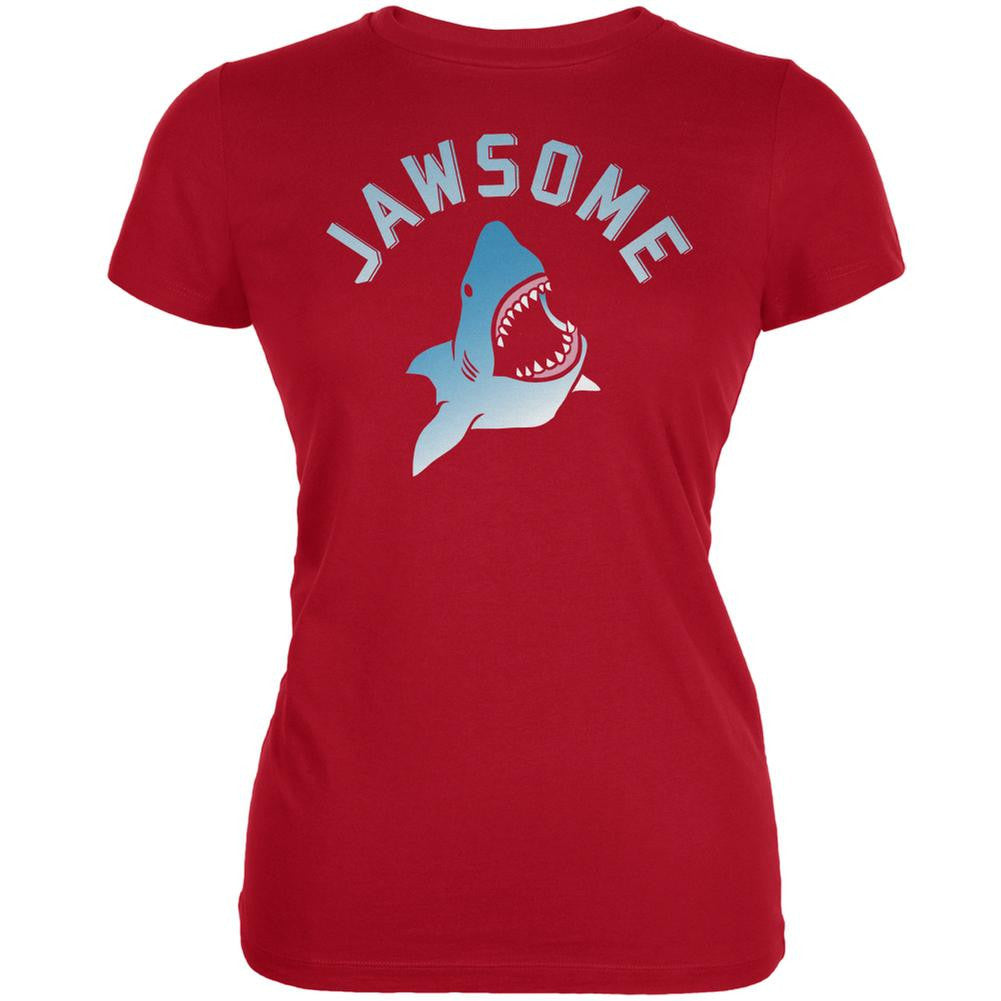 Jawsome Red Juniors Soft T-Shirt Juniors T-Shirts Old Glory 2XL Red 