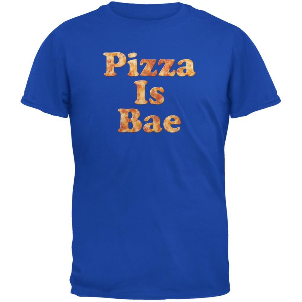 Pizza Is Bae Royal Adult T-Shirt Men's T-Shirts Old Glory 2XL Blue 