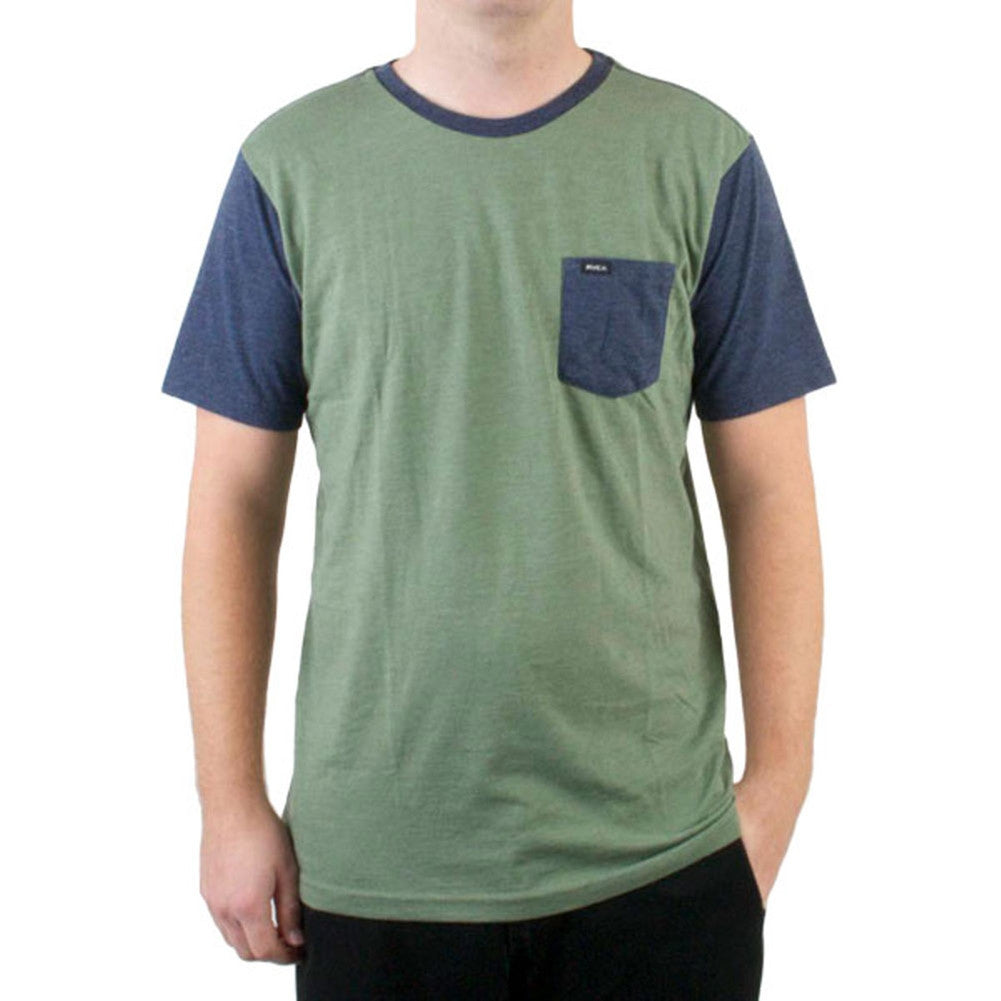 RVCA - Change Up Army Fade Adult Ringer T-Shirt Men's T-Shirts RVCA   