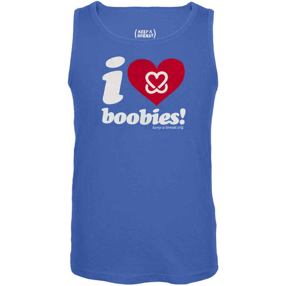 Keep A Breast - I Love Boobies Kimmy Blue Tank Top Men's Tank Tops Keep A Breast Foundation   