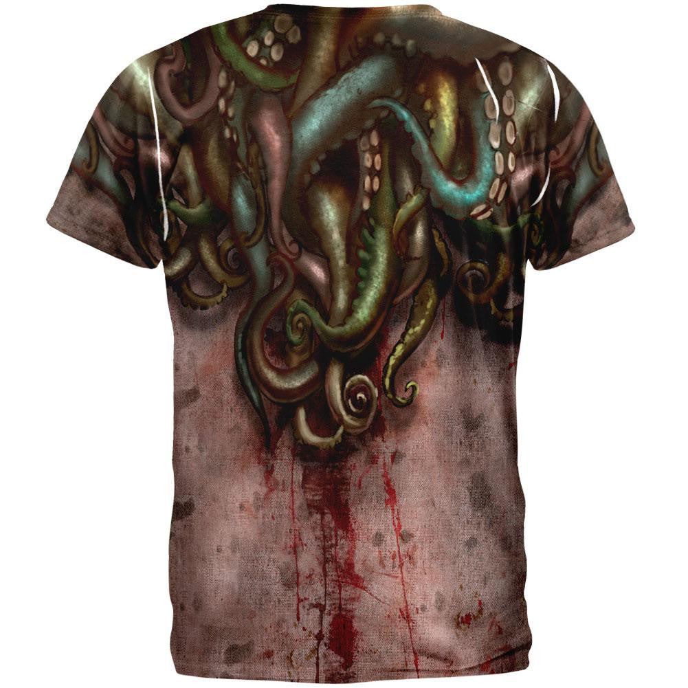 Cthulhu Greater God Tentacles All Over Adult T-Shirt Men's T-Shirts Old Glory   