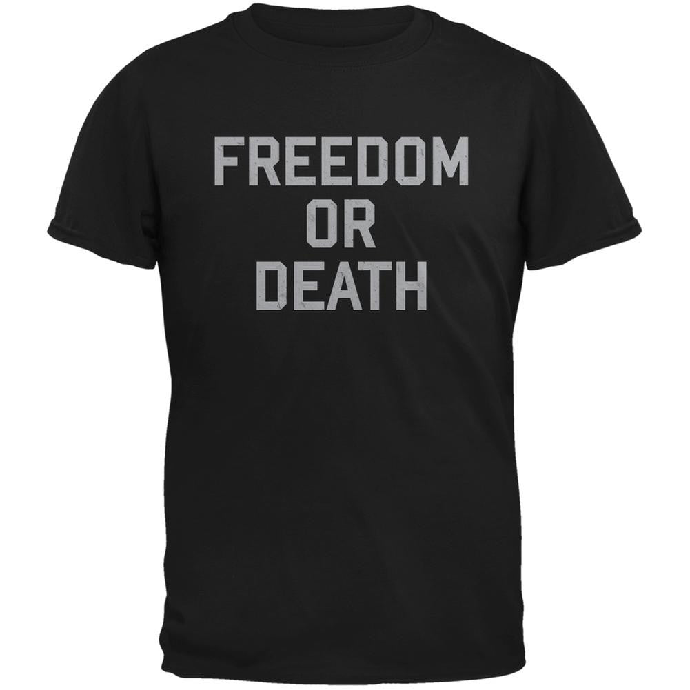 Freedom Or Death Inspired By Lester Bangs Black Adult T-Shirt Men's T-Shirts Old Glory 2XL Black 