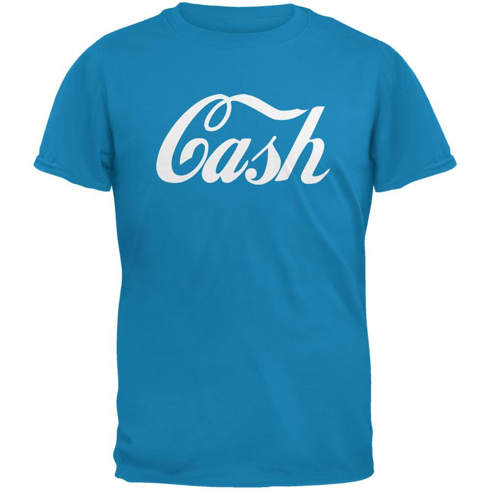 Cash Inspired By Jack White Sapphire Blue Adult T-Shirt Men's T-Shirts Old Glory 2XL Blue 